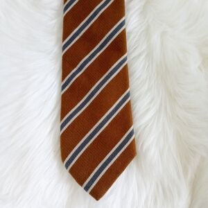 Burberry London vintage brown striped knit tie